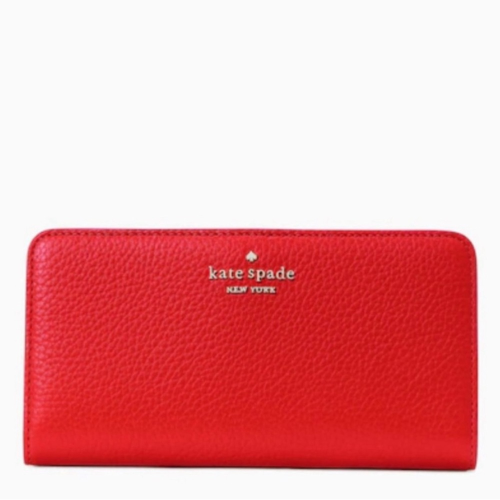 kate spade dumpling slim bifold wallet heirloom tomato